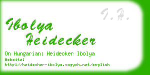 ibolya heidecker business card